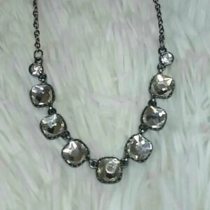New Black Gunmetal Chain Necklace
